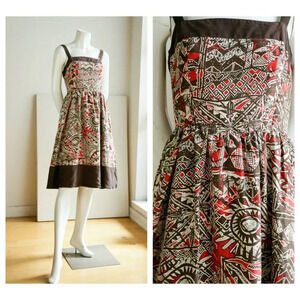 Oscar by Oscar de la Renta Geometric Print Dress